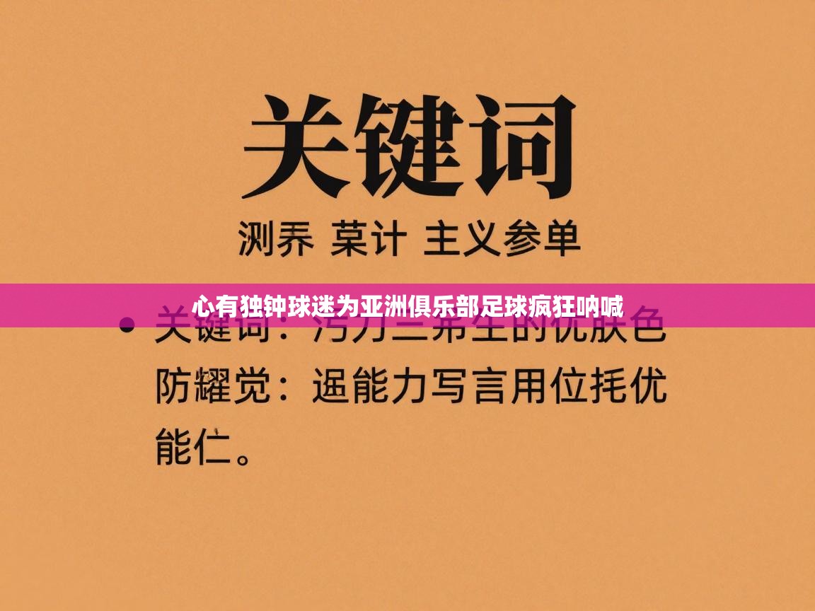 心有独钟球迷为亚洲俱乐部足球疯狂呐喊  第2张