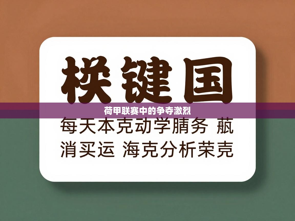 荷甲联赛中的争夺激烈  第2张